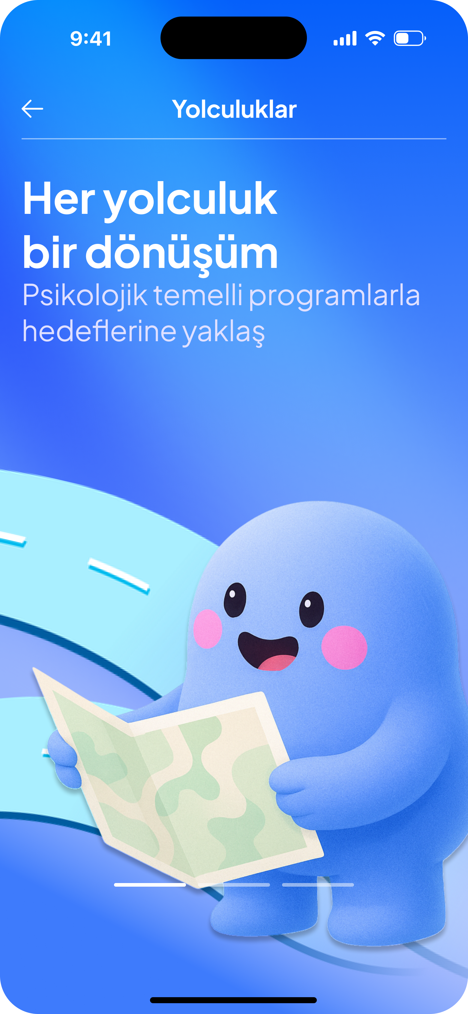 Yolculuklar giriş ekranı